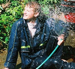 Jack enjoys a good water fight